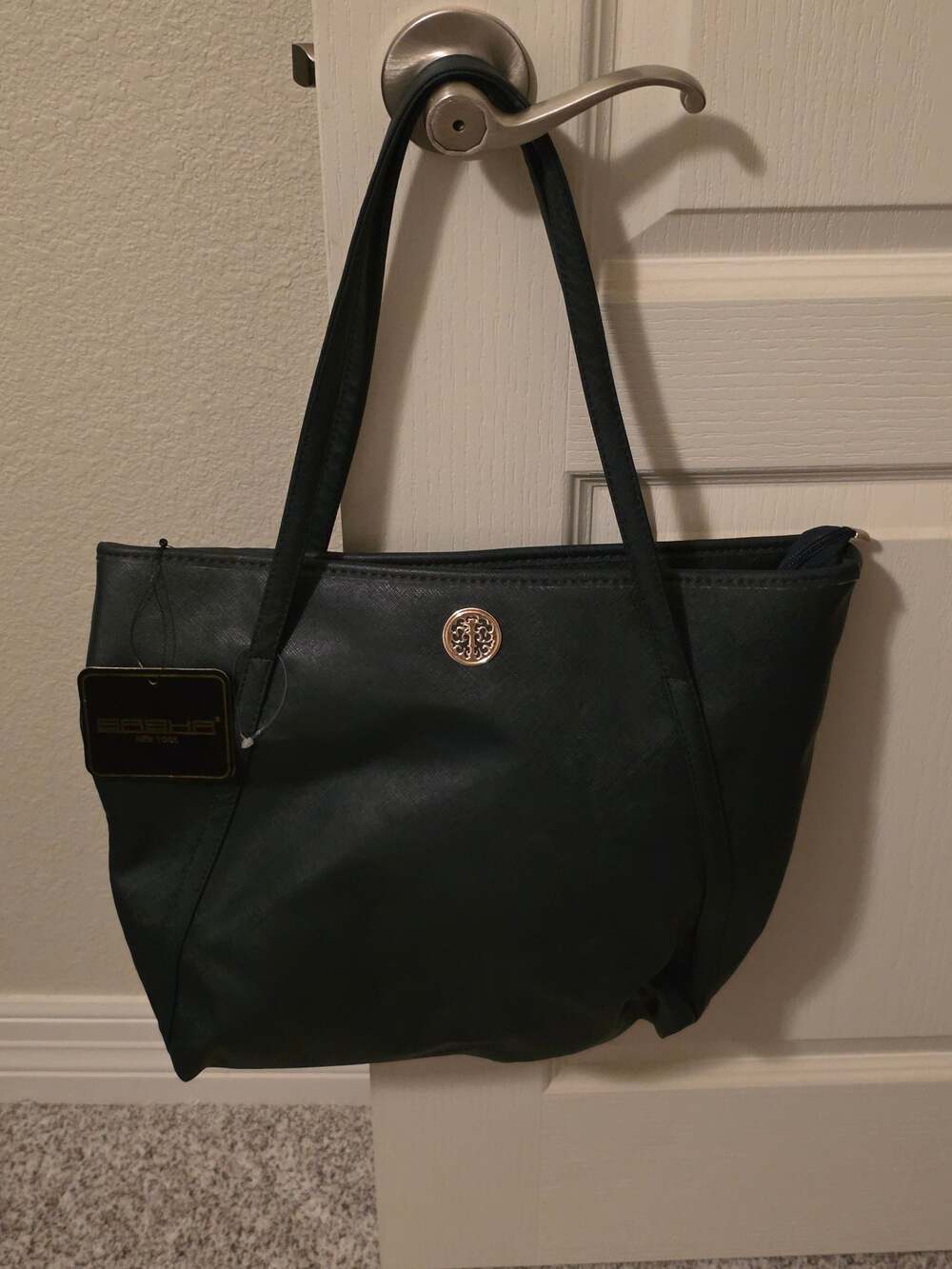 Sasha New York Saffiano Tote Bag in Navy AM9342SA1